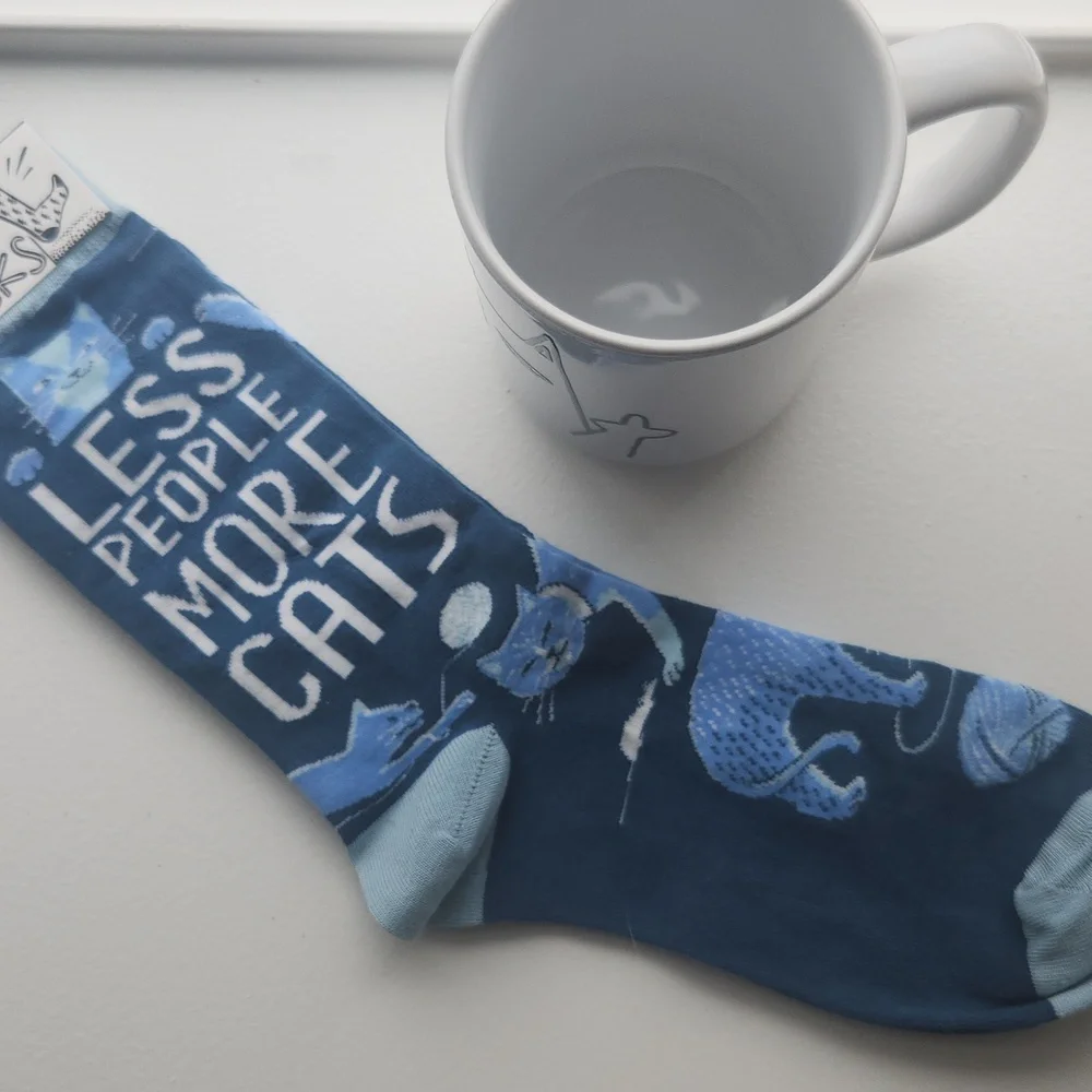 Cat Lover Set Sassy Cat Mug And Socks Women's